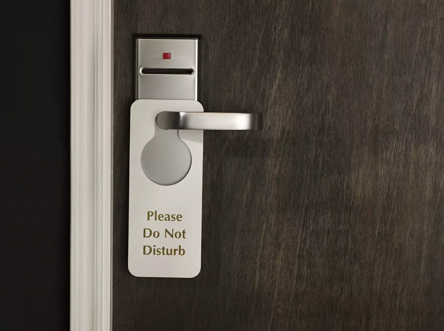 A do not disturb sign to let staff know not to enter your room (Getty Stock Images)