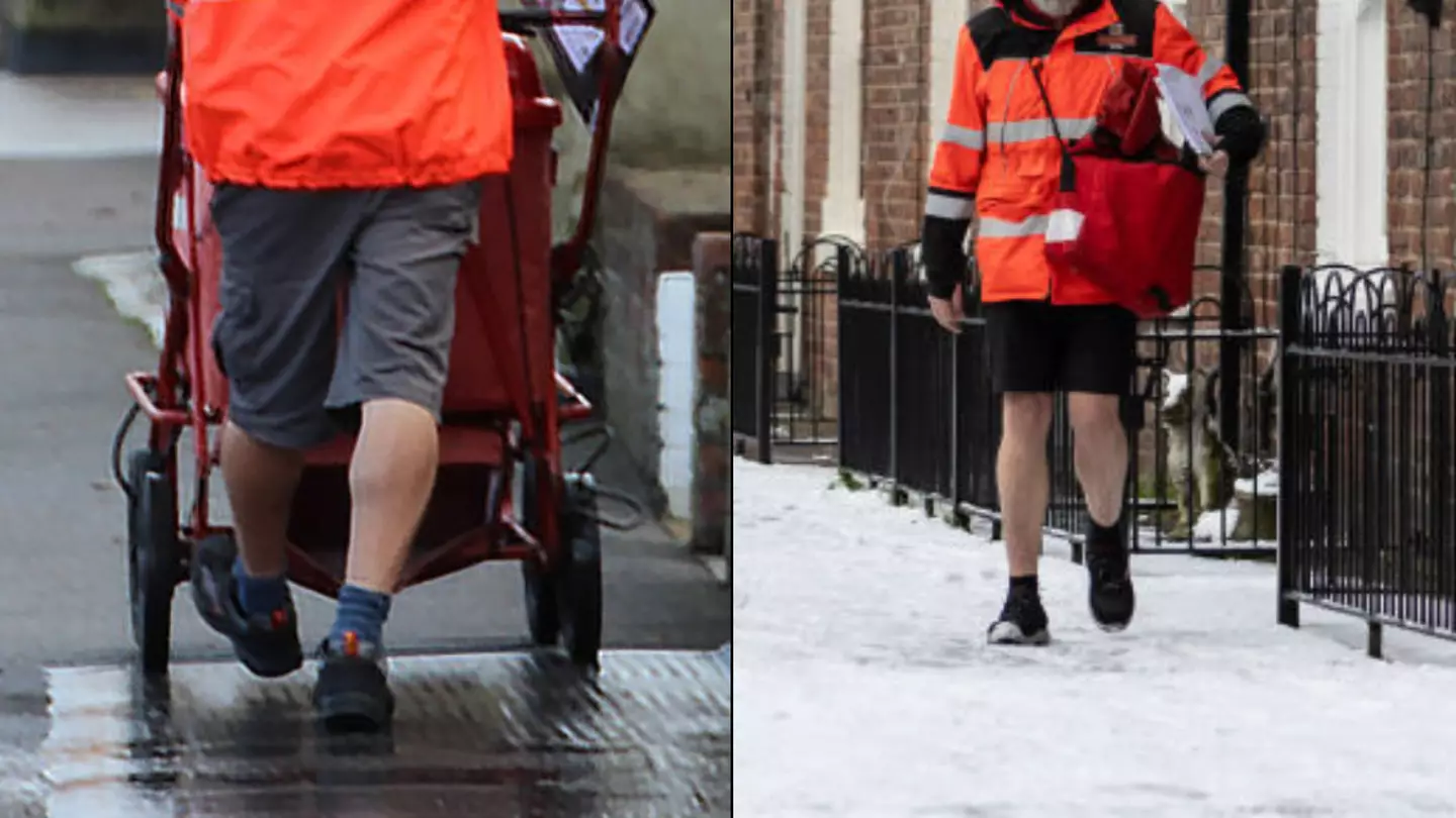 Postmen explain why they always wear shorts even in the cold weather