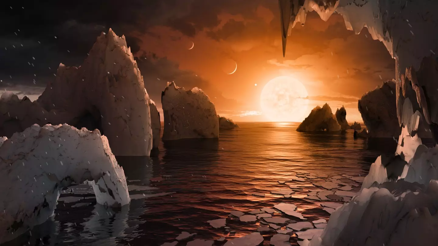 What the surface of Trappist-1 f is thought to look like (NASA/JPL-Caltech/T. Pyle)