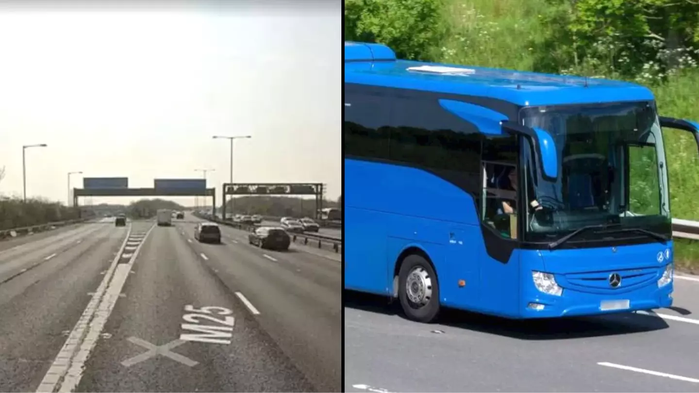 Coach driver dies after veering across three lanes during ‘medical episode’