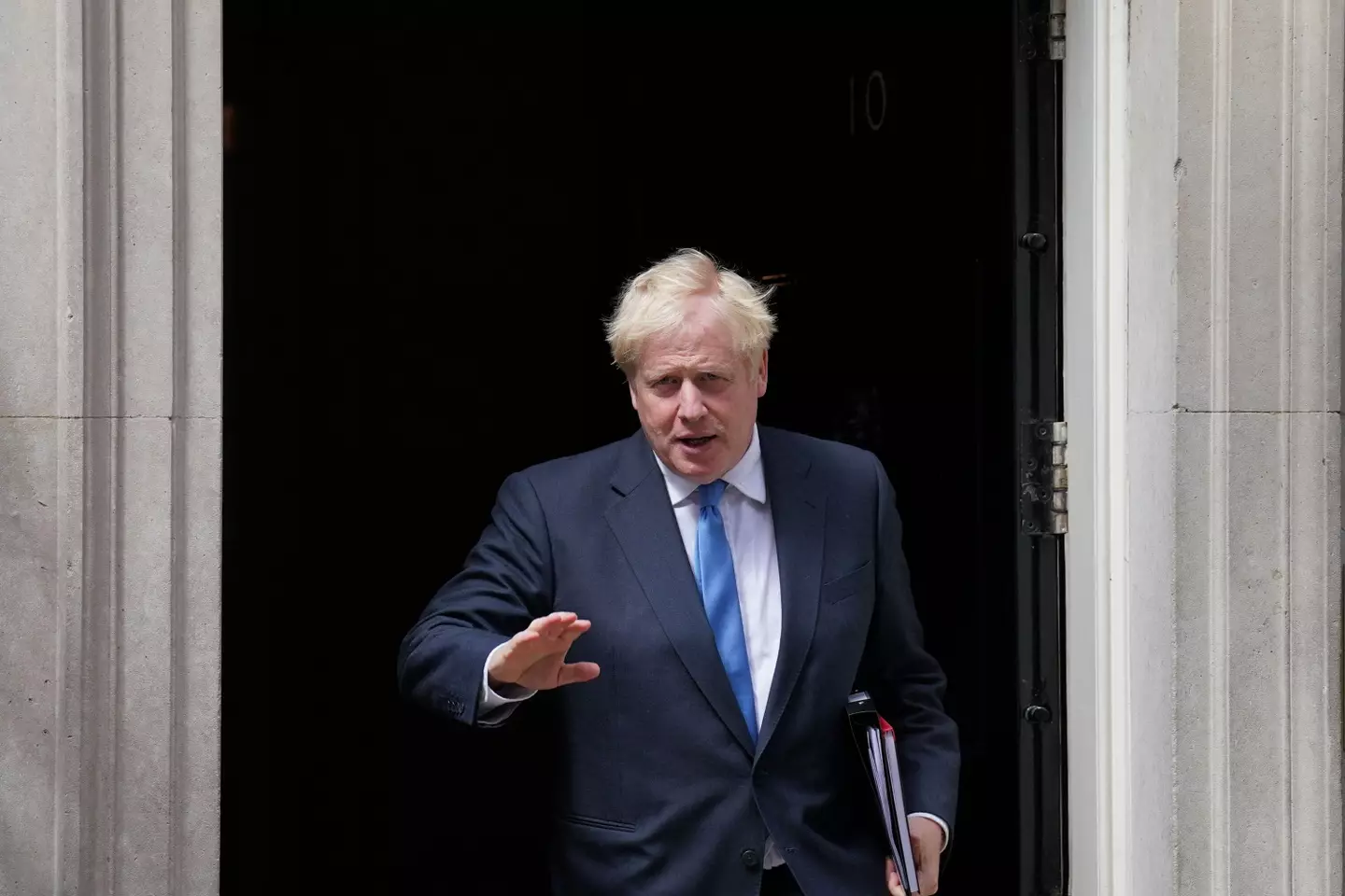 Boris Johnson outside No. 10.