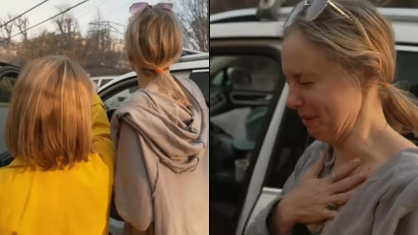 Heartbreaking moment woman discovers her home has burned down in LA wildfires just two days after moving in