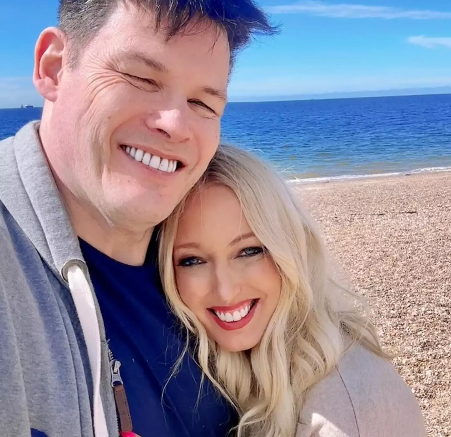 Earlier this month the pair had celebrated a one year anniversary. (Instagram/@hayleypalmer_presenter)