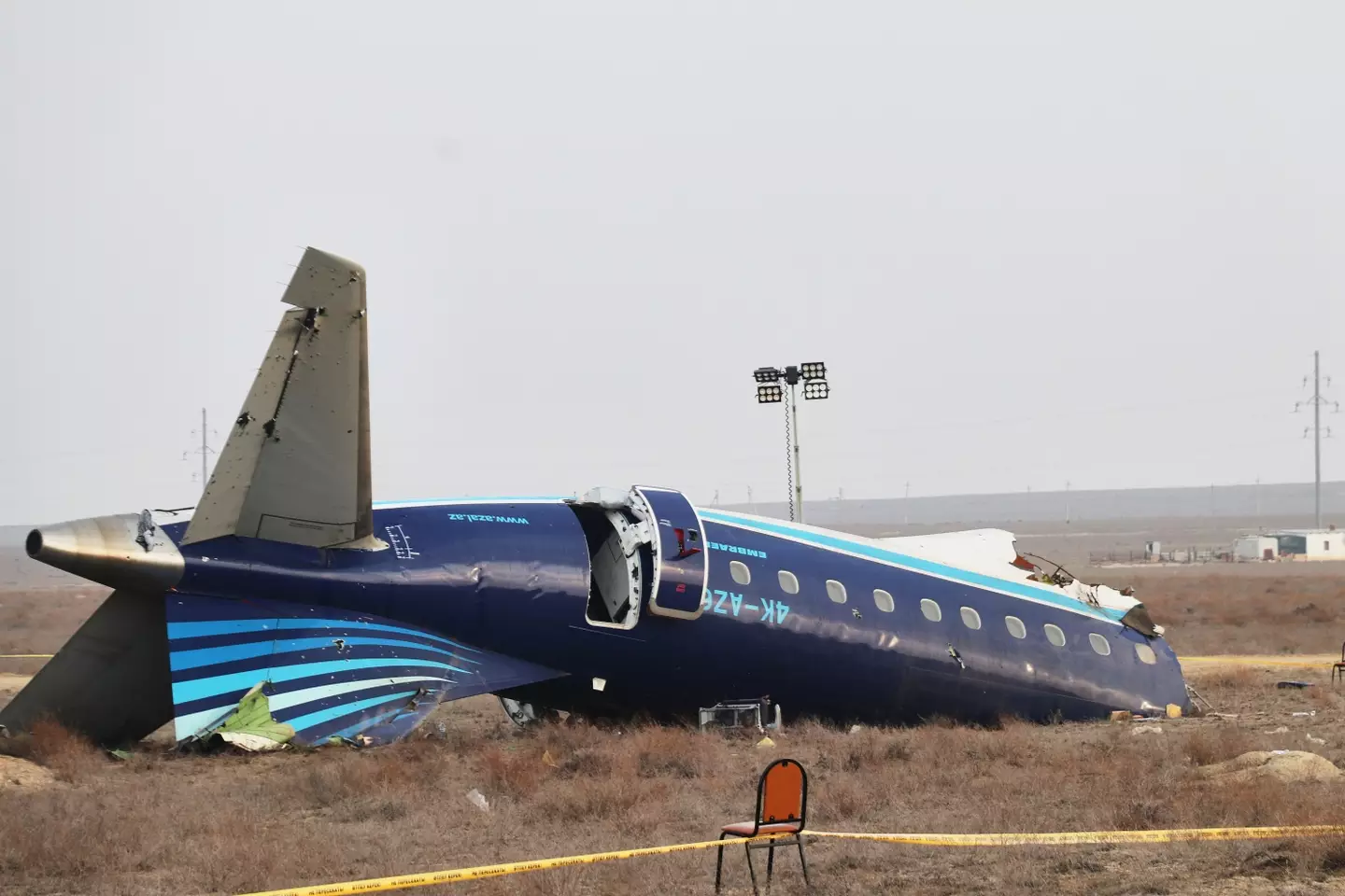 An Azerbaijan Airlines plane crashed on Christmas Day, taking 38 lives (Meiramgul Kussainova/Anadolu via Getty Images)