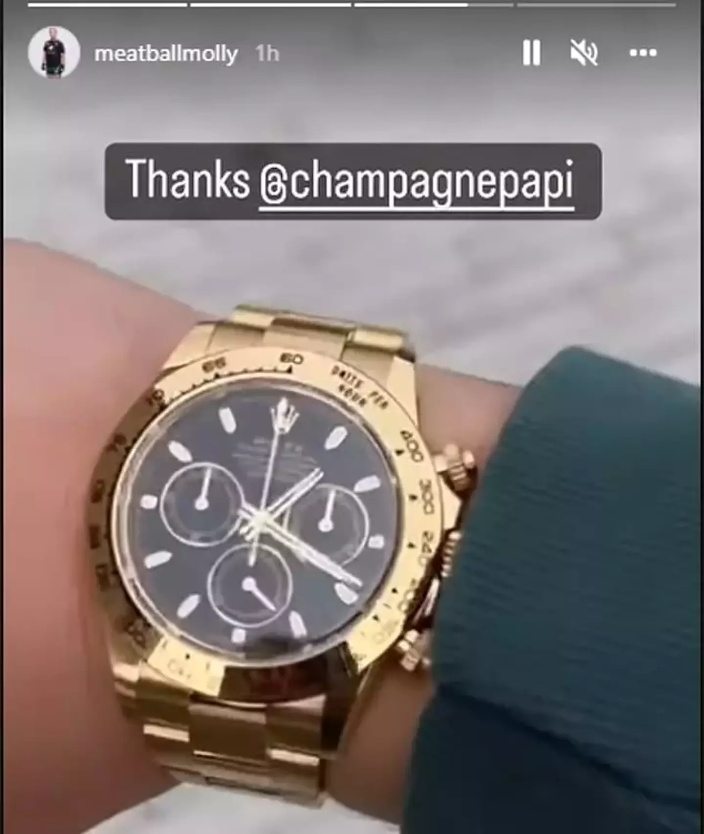 Molly McCann showed off her lavish gift on Instagram.