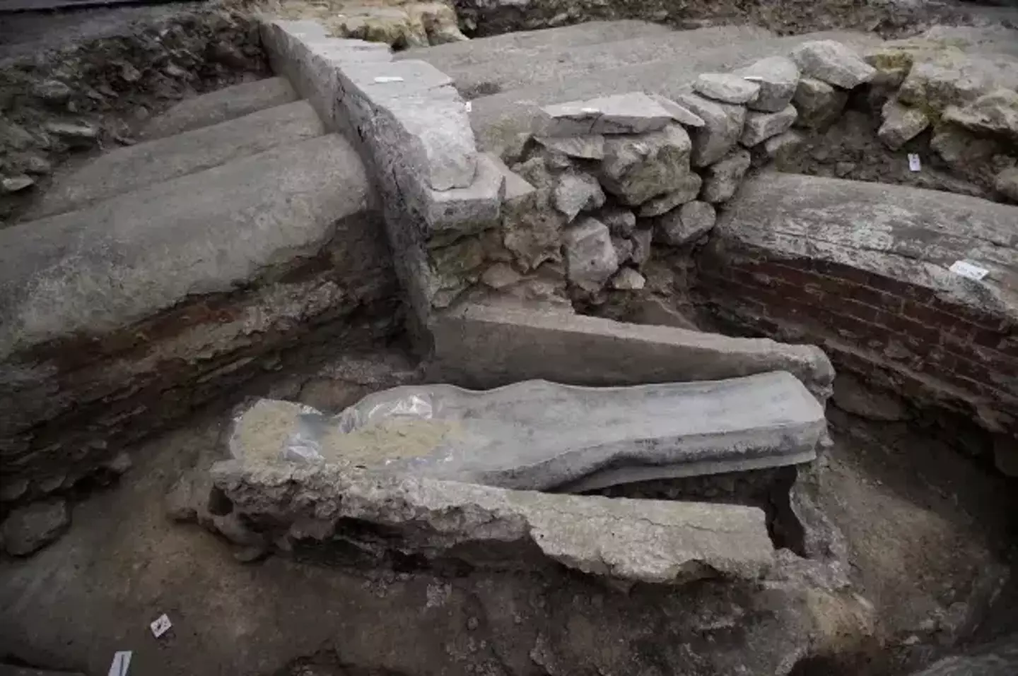 When restoring Notre Dame two lead coffins were found buried beneath the cathedral's nave. (AFP)