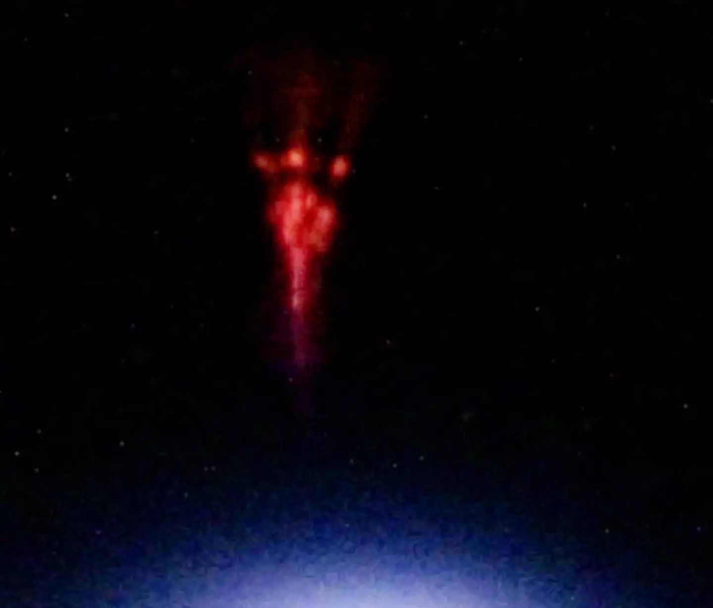 A previous red sprite captured by the European Space Agency. (ESA)