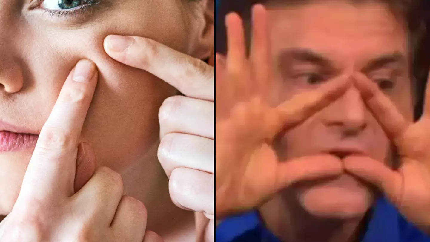 People who regularly pop their own spots warned about squeezing them within the 'triangle of death'