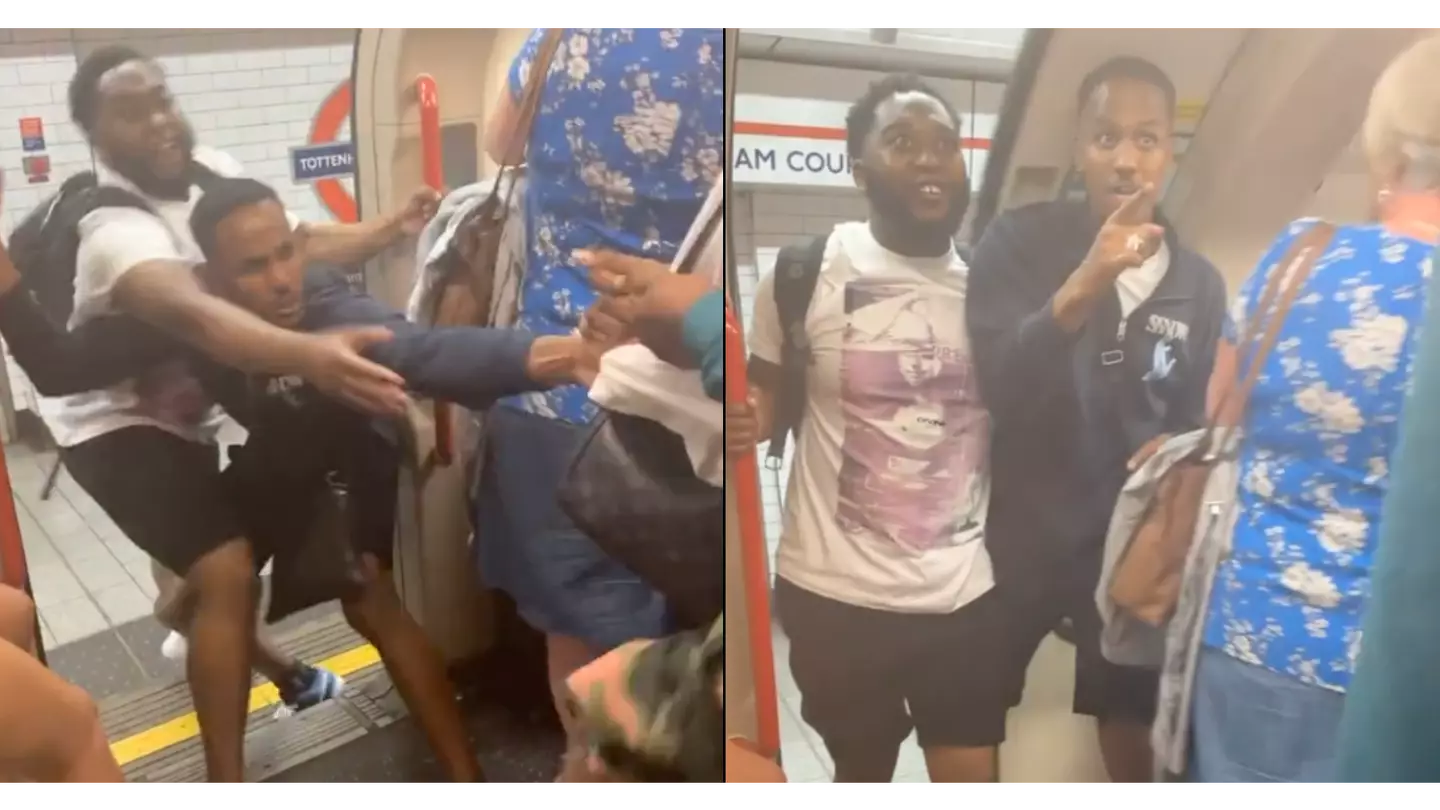 Impatient 'Grandma' shoves two men off tube after they try to drag passenger off carriage