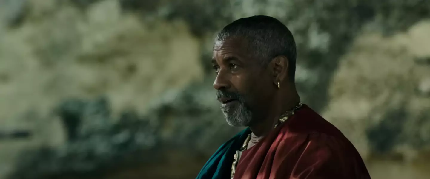 Denzel Washington said his same-sex kiss didn't make the final cut of Gladiator II (Paramount Pictures)