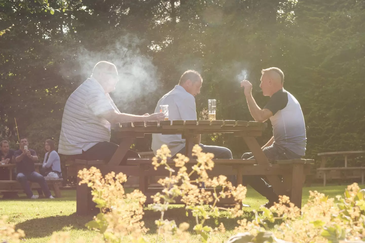 Smoking in a pub garden could soon be banned.