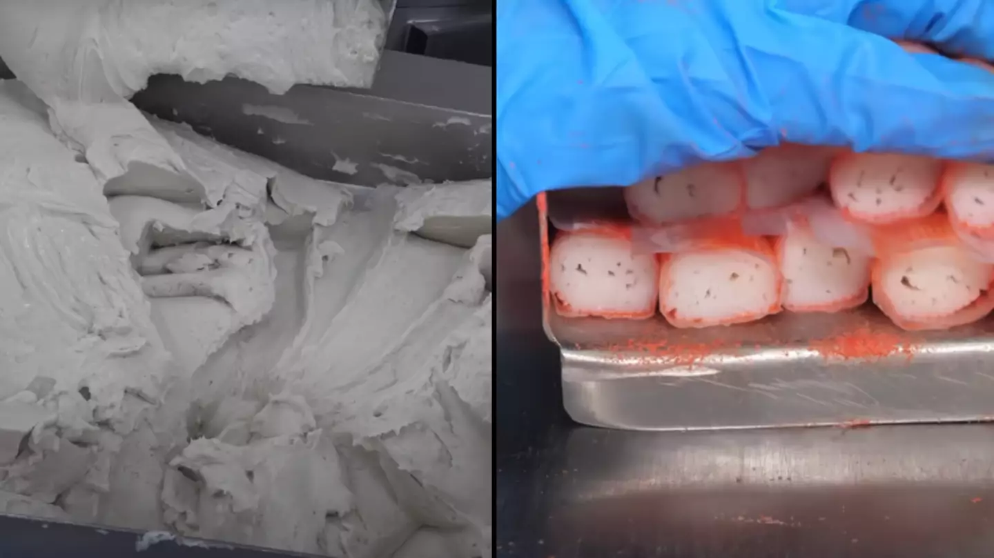 People never want to eat crabsticks again after seeing how they're made