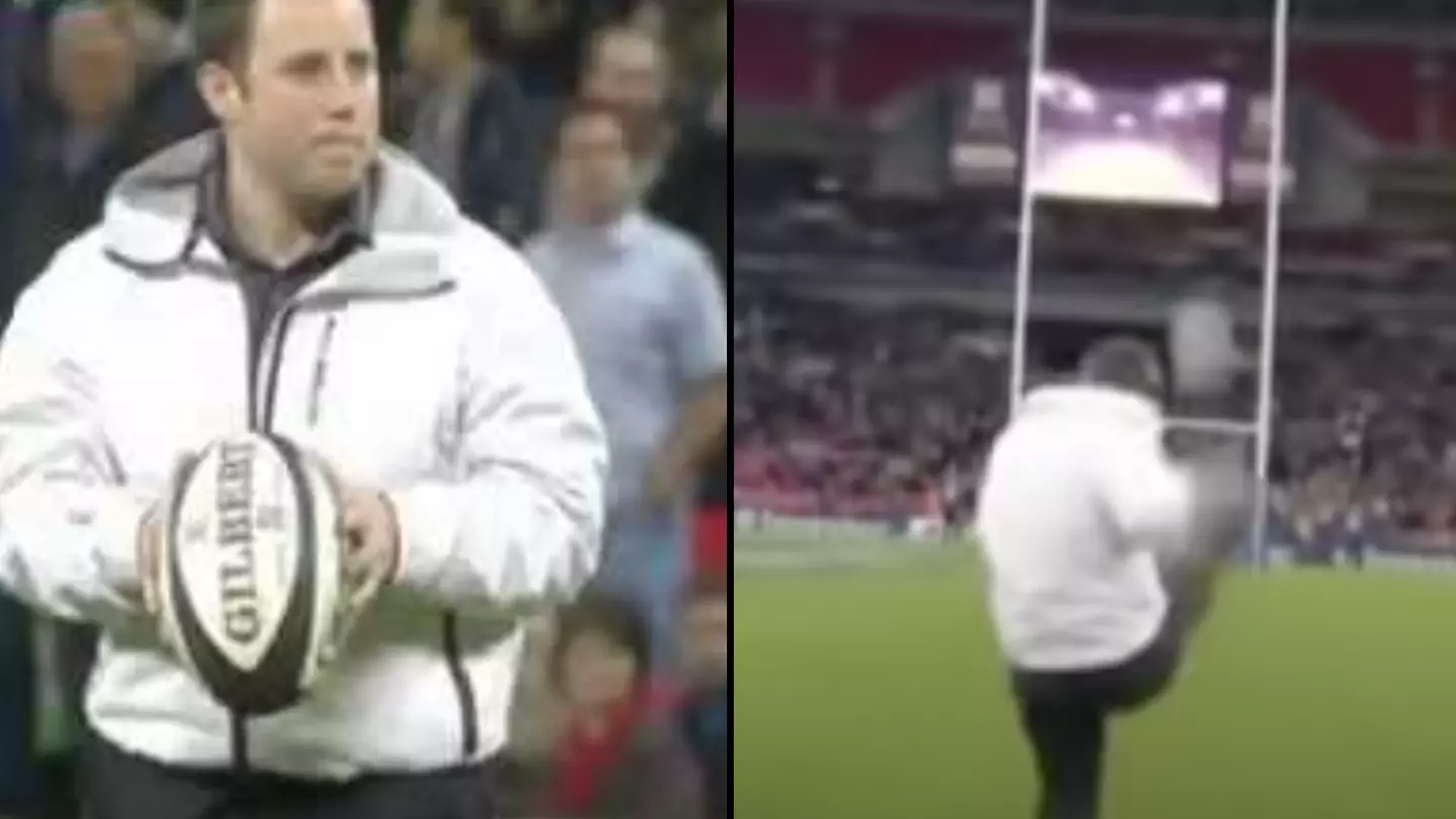 Fan doing £250,000 Wembley crossbar challenge told cheerleaders he'd take them on a date if he hit it