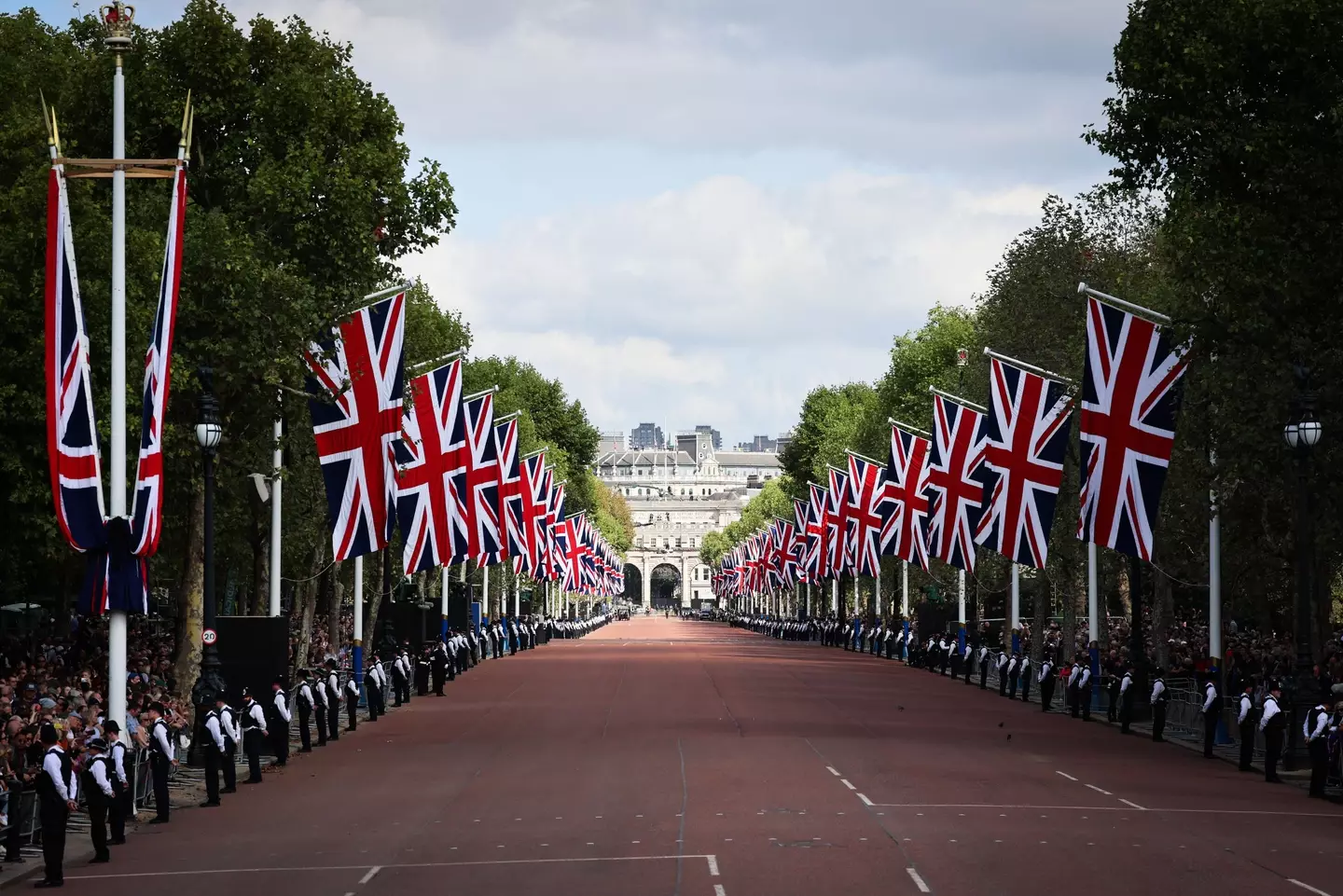 Hundreds of police officers and military personnel are on duty for the funeral.