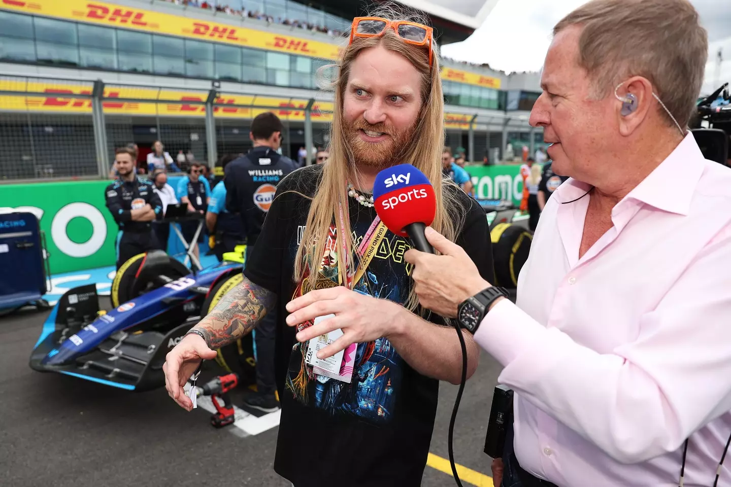Martin Brundle said there's a clause that means celebs can't bring security onto the grid.