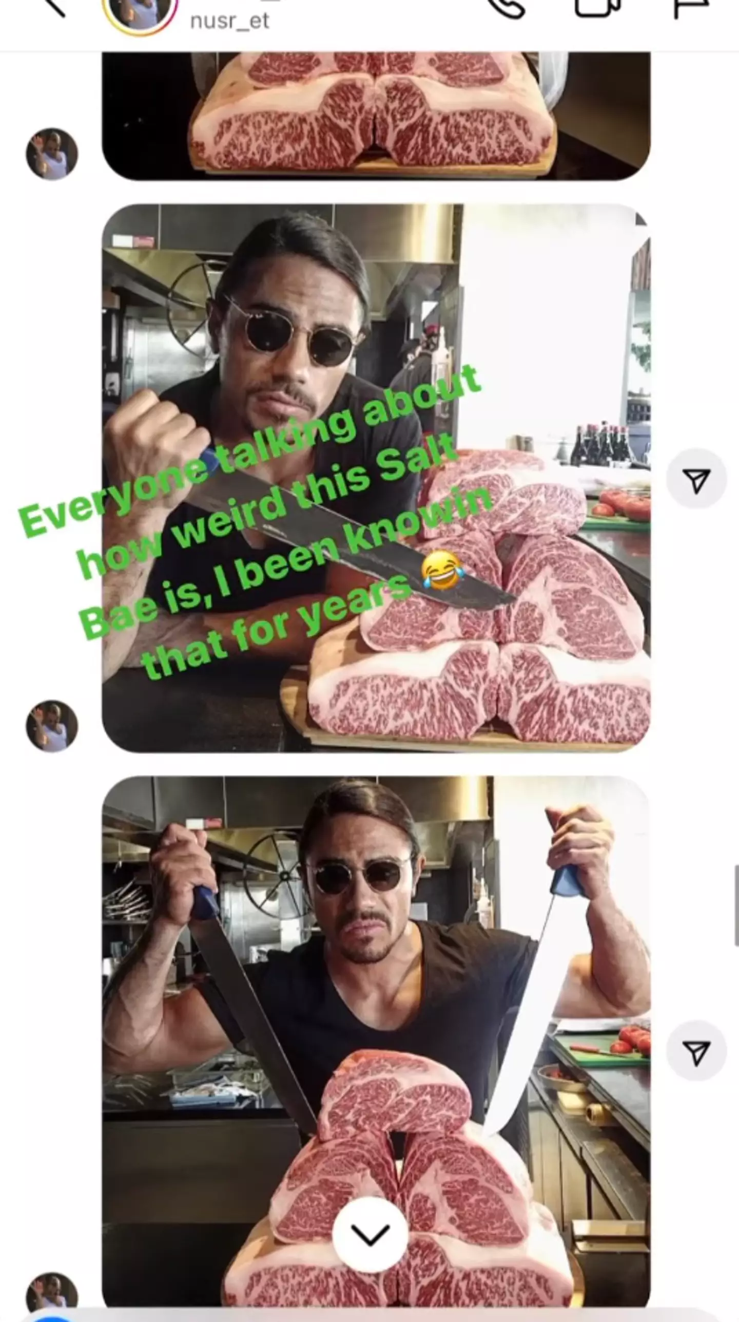 Salt Bae's DMs are certainly something.