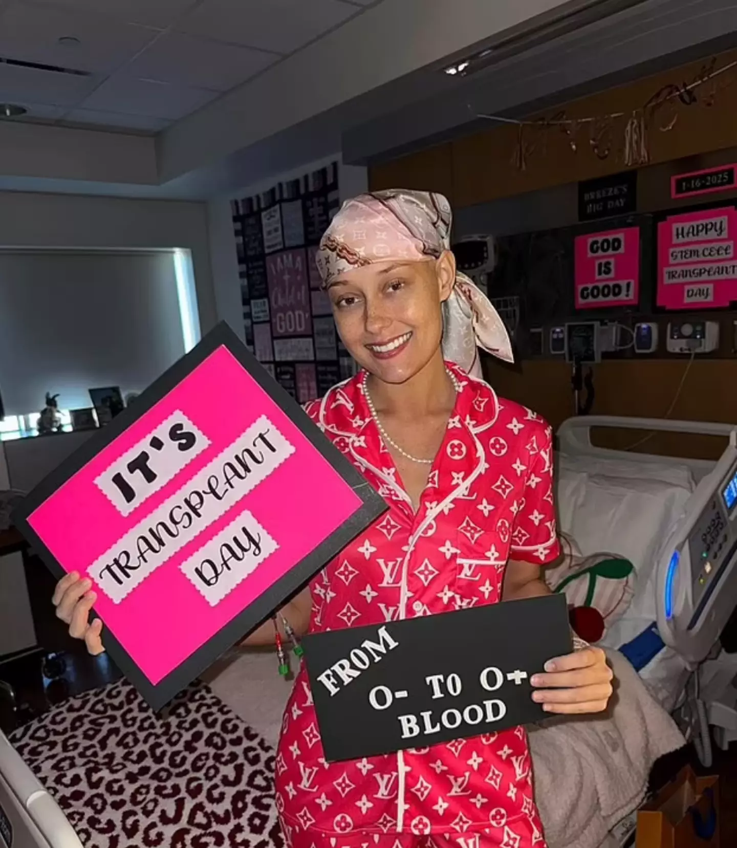 The Texas student found out she had acute myeloid leukaemia (Instagram/@breeze.hunter)