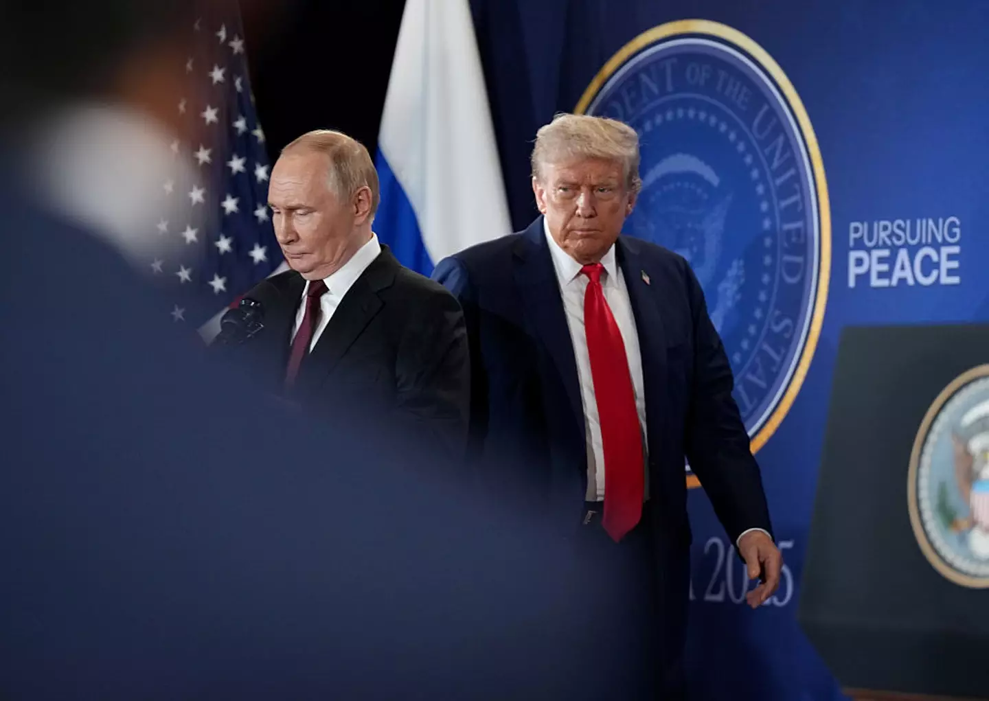 As Trump does a U-turn in his stance towards Russia, lists of nuclear targets have resurfaced online (Andrew Harnik/Getty Images)