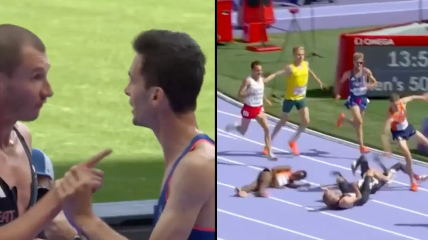 French runner reveals what he said to Team GB star who squared up to him after shocking track incident