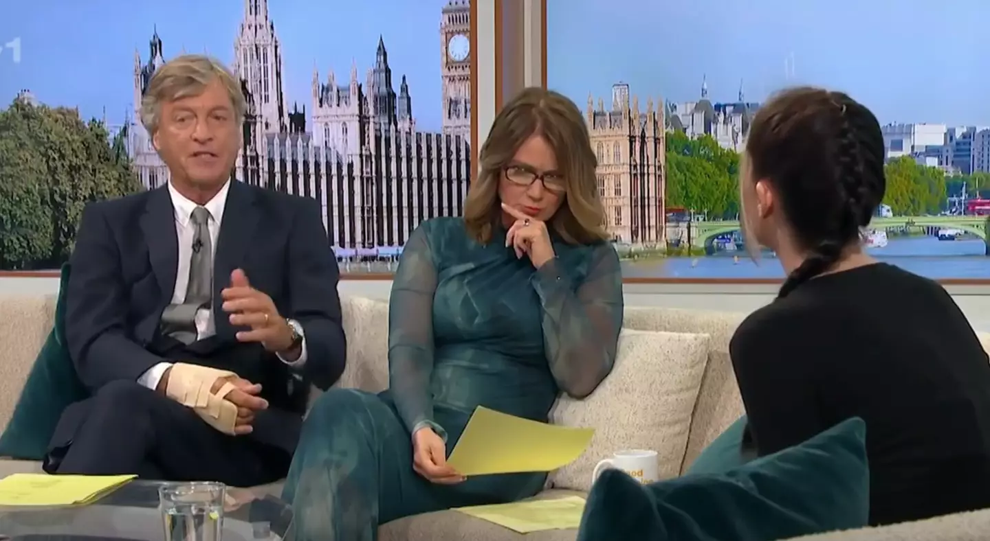 She wasn't impressed by the way in which Susanna Reid introduced the weather after her interview (ITV)