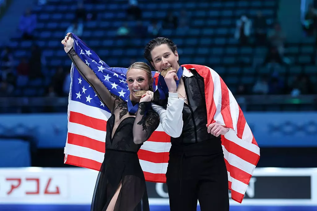 Couple Emilea Zingas and Vadym Kolesnik will be representing the US at this year's Winter Olympics (Emmanuel Wong - International Skating Union/International Skating Union via Getty Images)