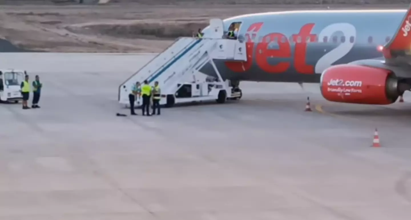 The Jet2 flight was diverted to Portugal.