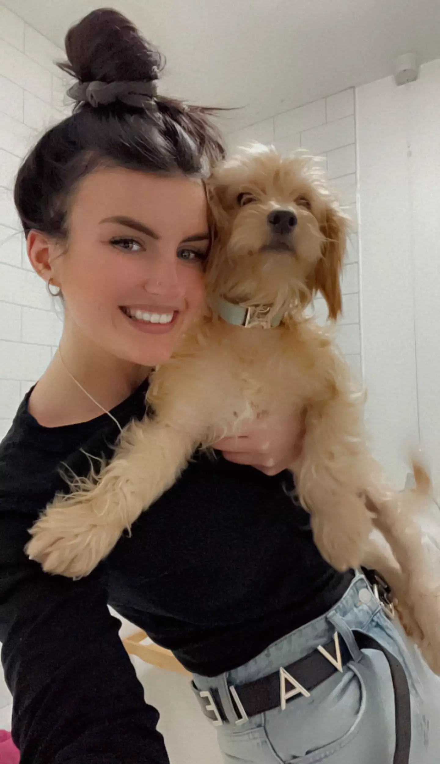 Walking her dog is now her main source of exercise. (Kennedy News and Media)