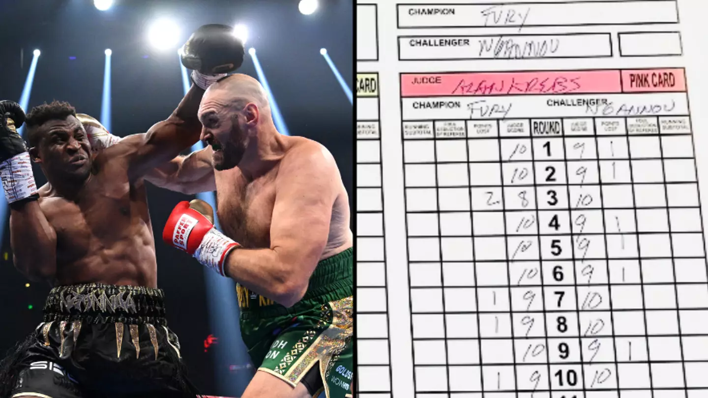 Francis Ngannou fans think they’ve spotted scorecard error following Tyson Fury’s controversial win