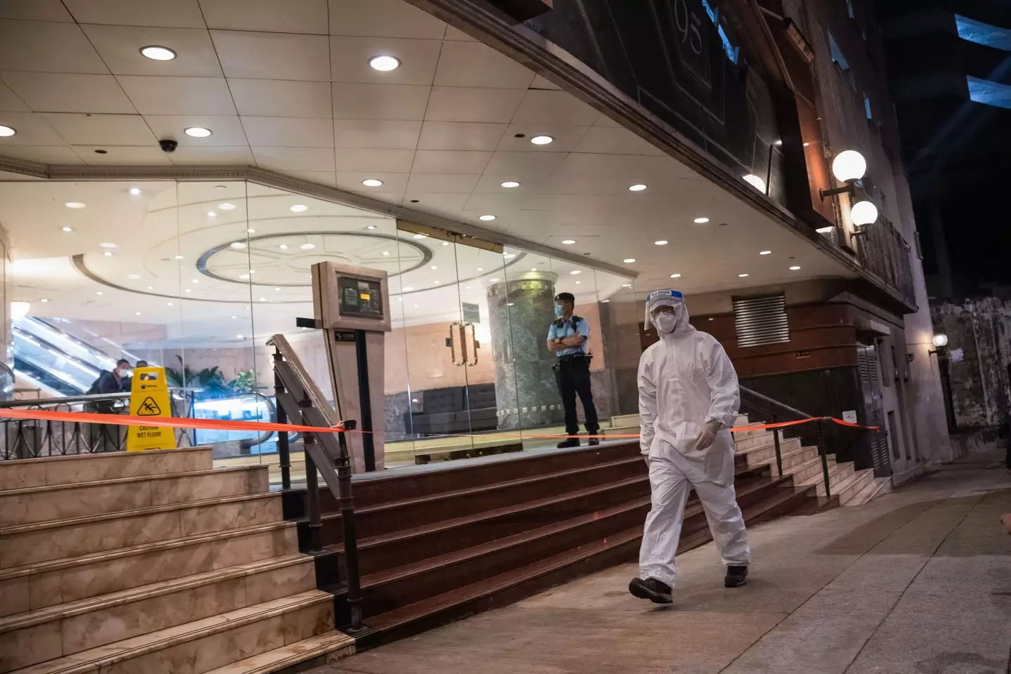 A health worker dressed in PPE in China.