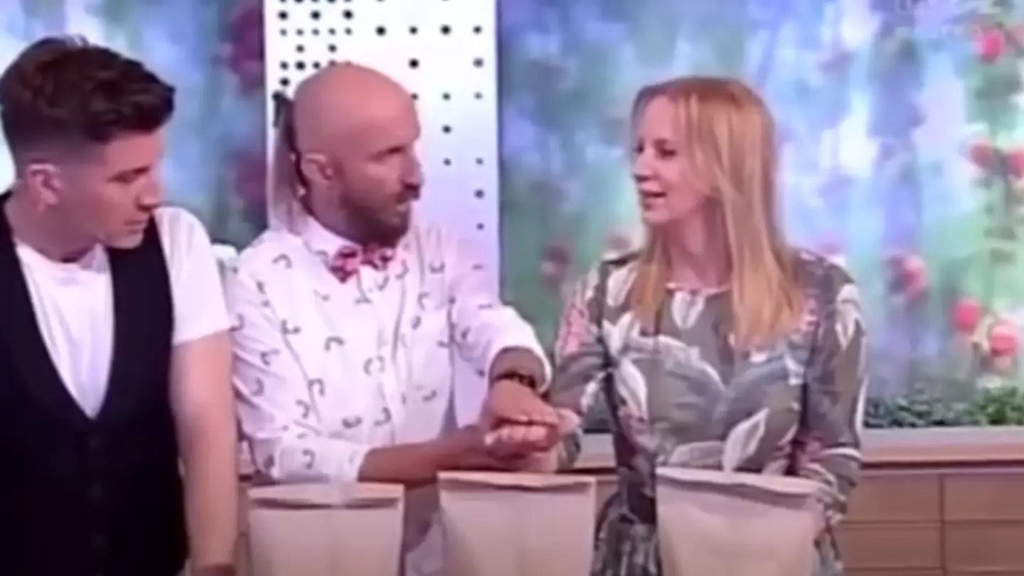 Horror moment TV host is stabbed in hand with nail live on-air in magic trick gone wrong