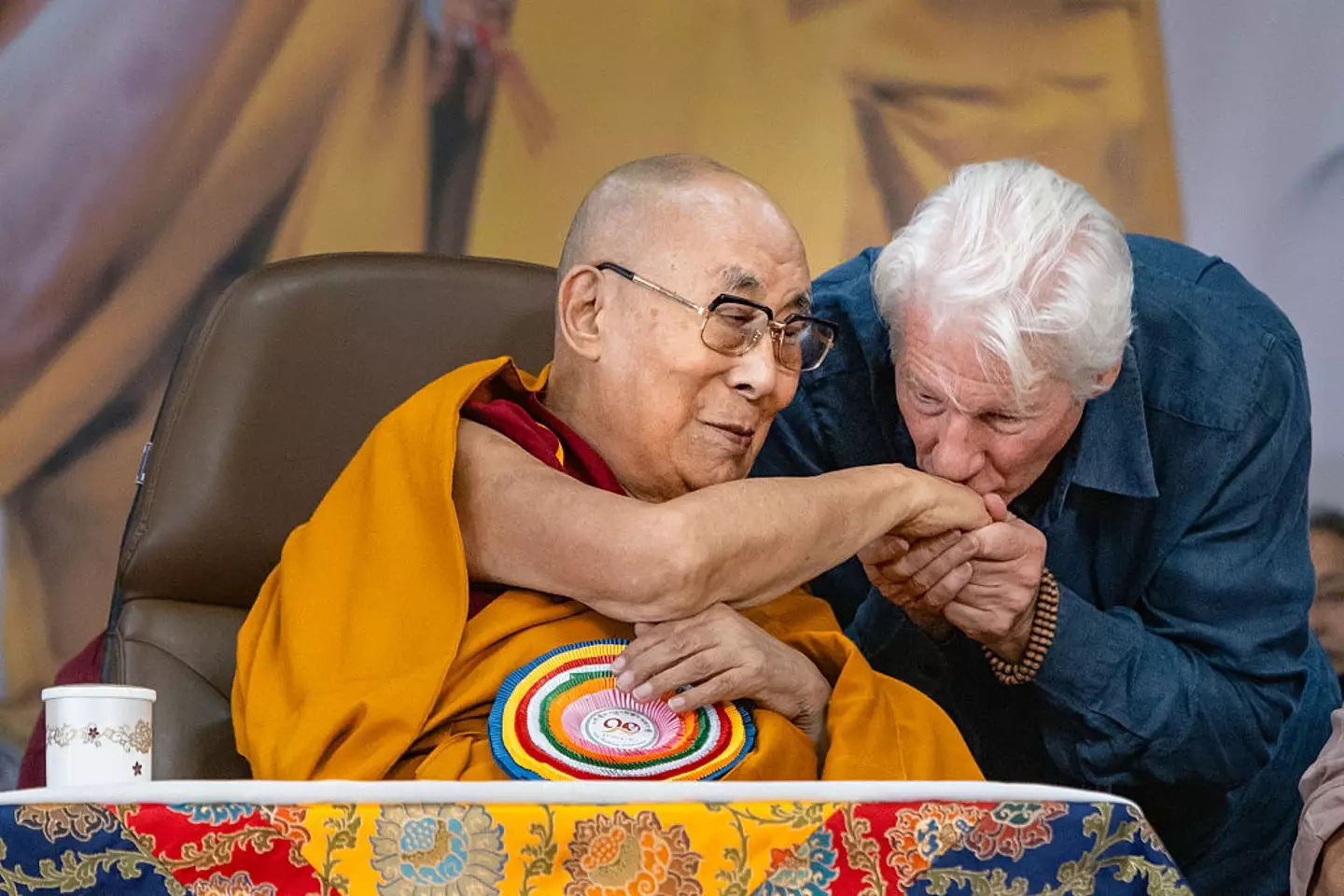 Richard Gere and his close friend the Dalai Lama (Elke Scholiers/Getty Images)