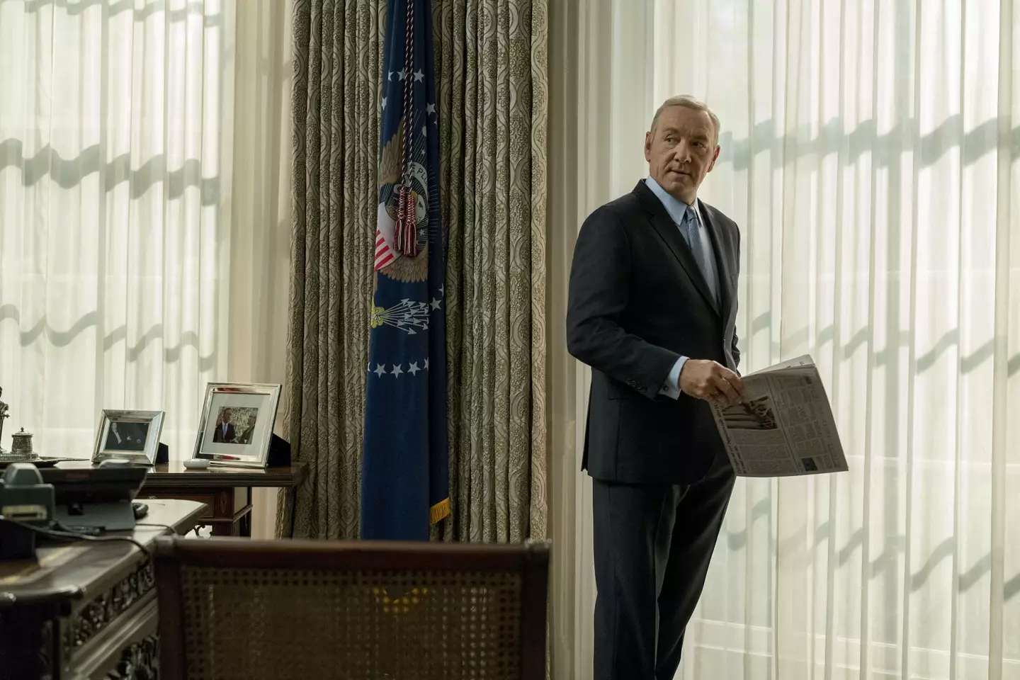 Kevin Spacey, "House Of Cards" Season 5. Credit Alamy