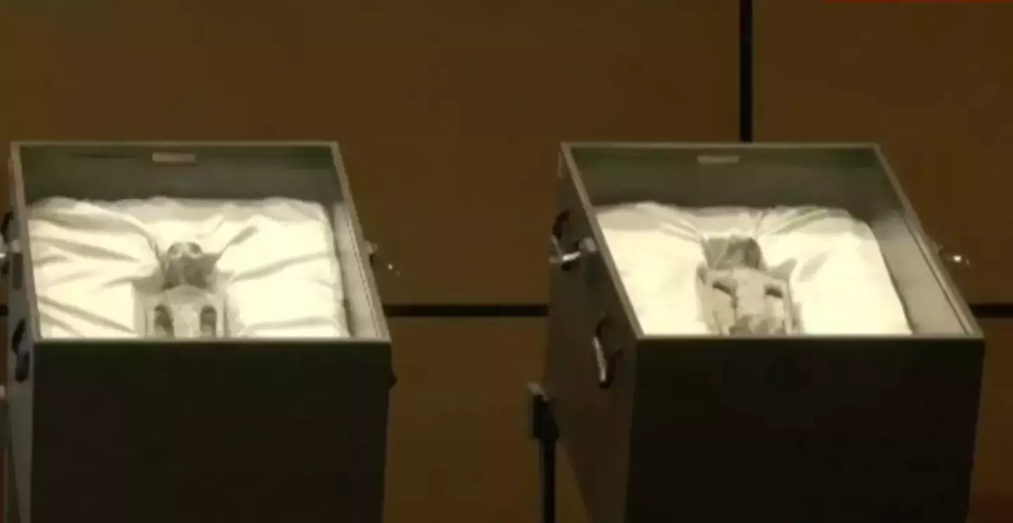 Two 'alien' corpses were presented to Mexican Congress.