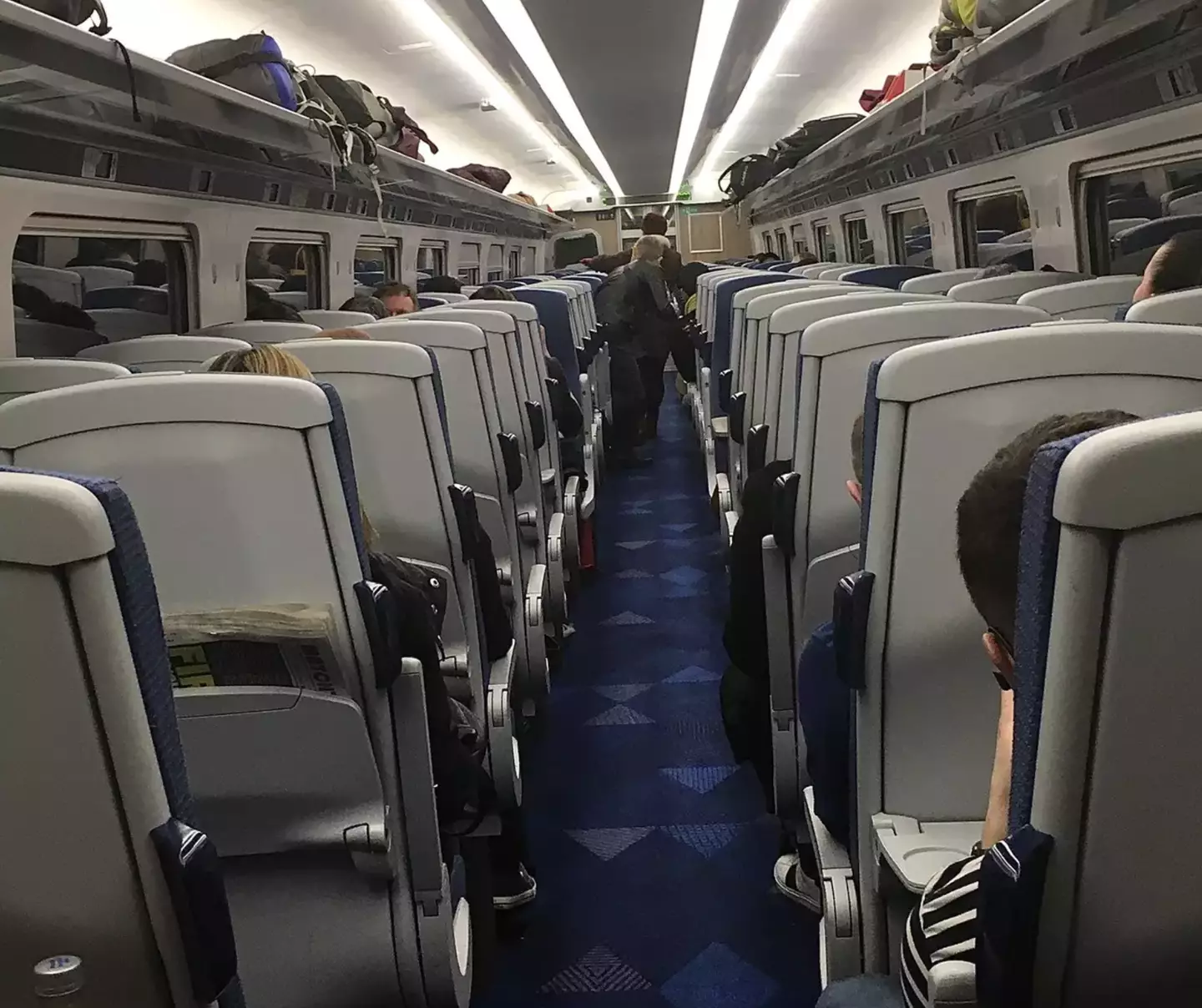 A train passenger has spoken out about their seat being taken.