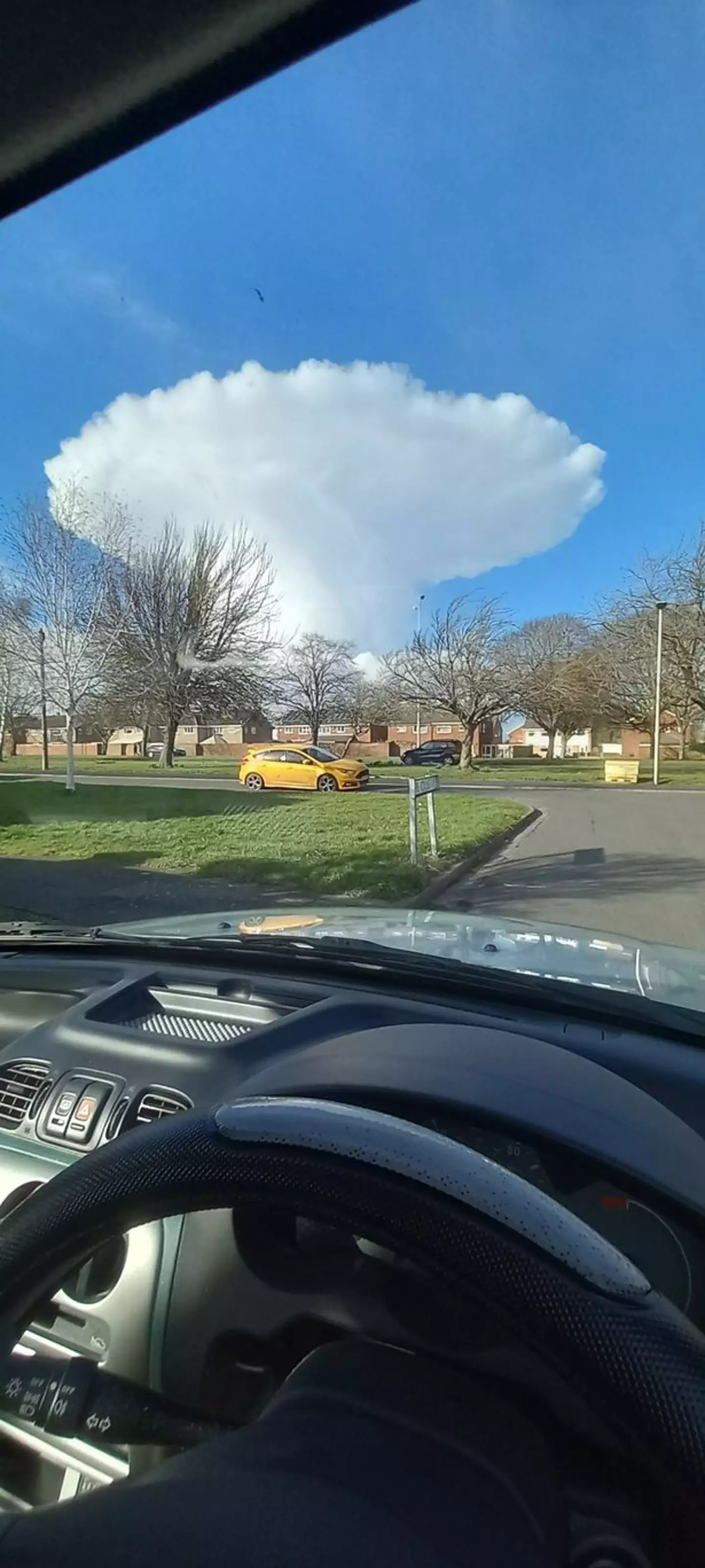 The large cloud was spotted across the region yesterday (24 February).