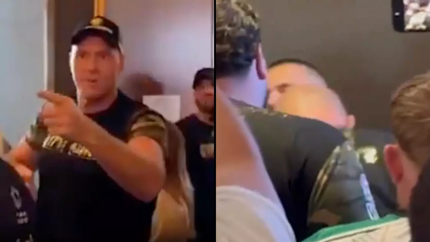 Tyson Fury's eight-word response after John Fury's alleged headbutt with member of Usyk's team