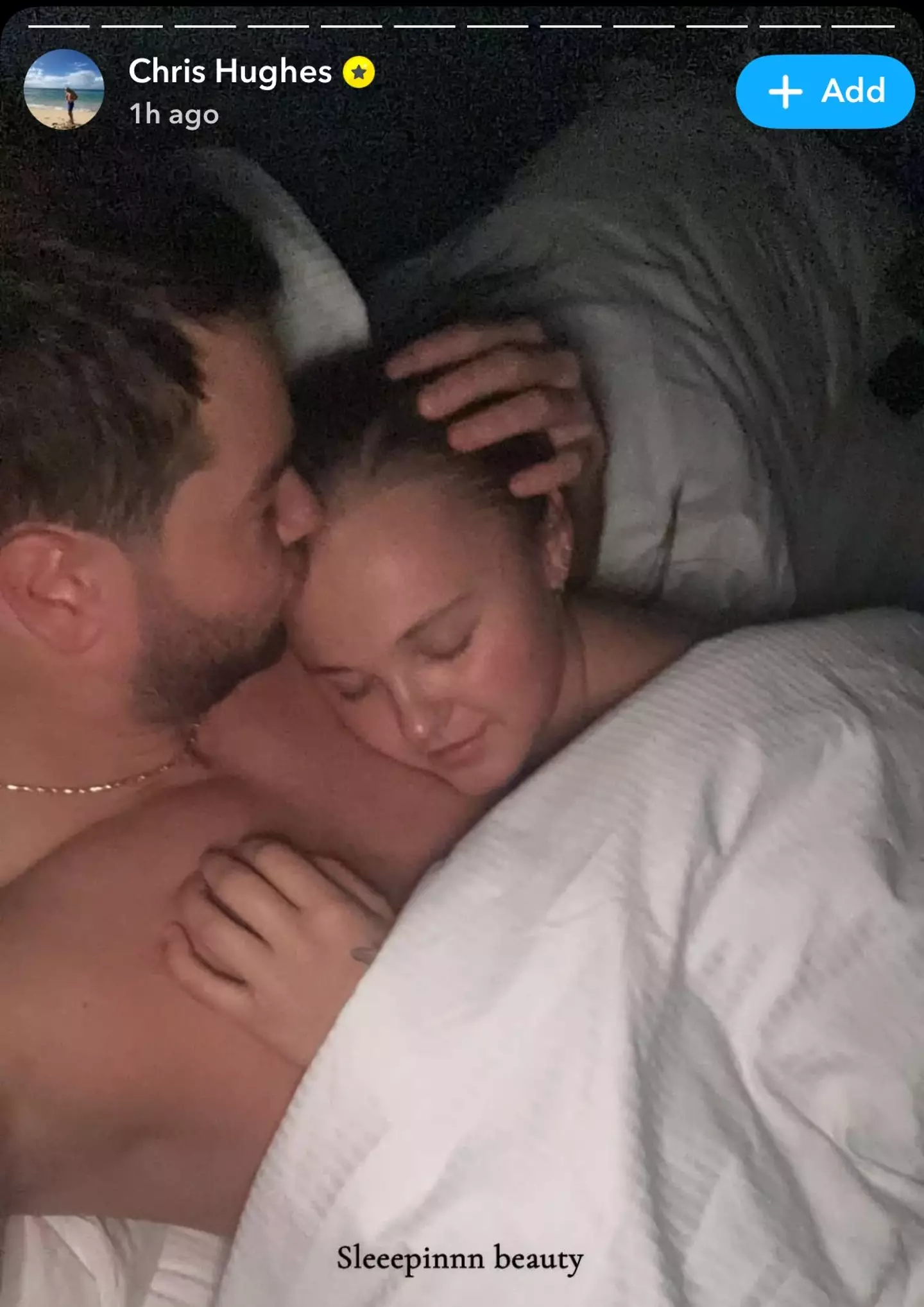 The full picture posted by Chris Hughes (Chris Hughes / Snapchat)