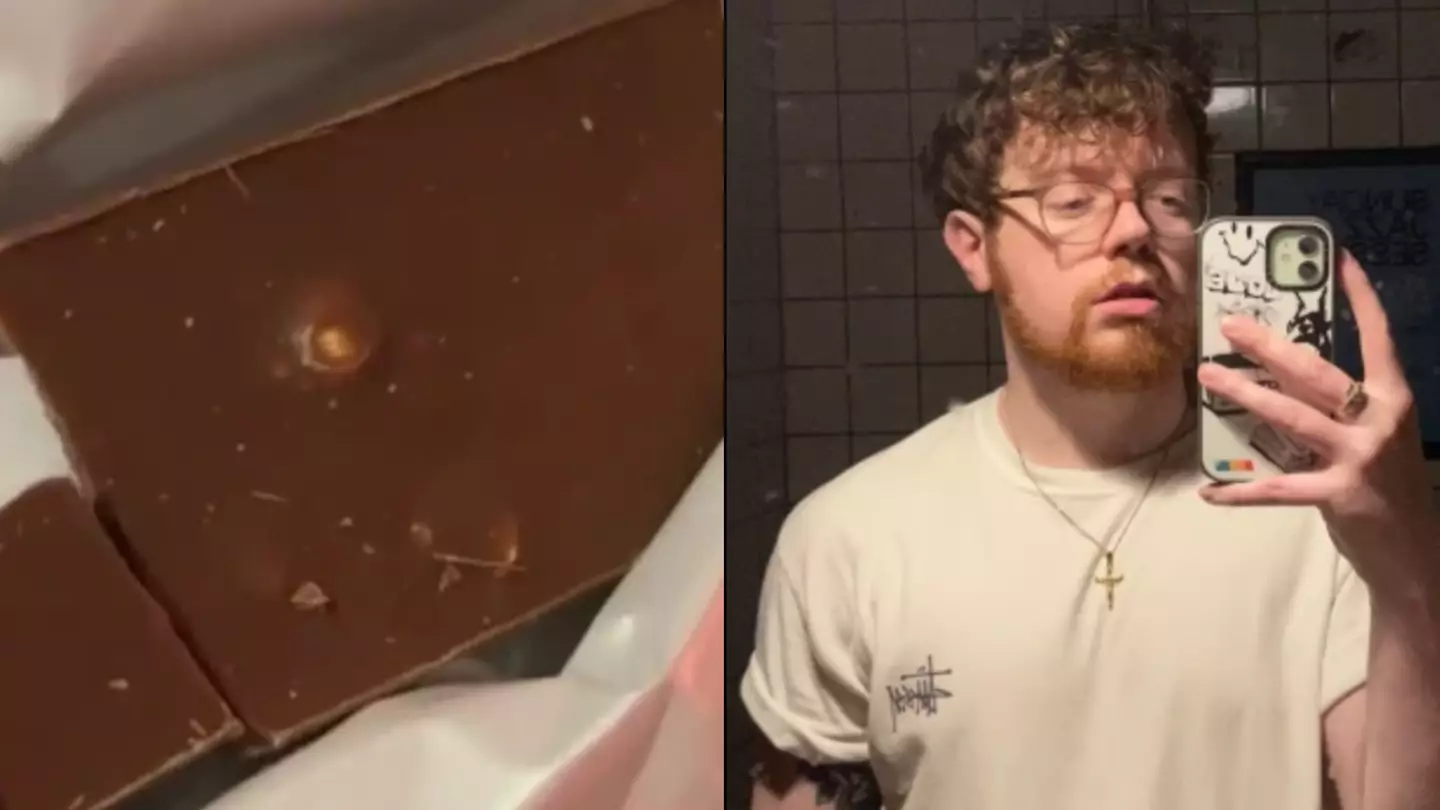 Chocolate lover furious after finding just one nut in his bar of Dairy Milk Wholenut
