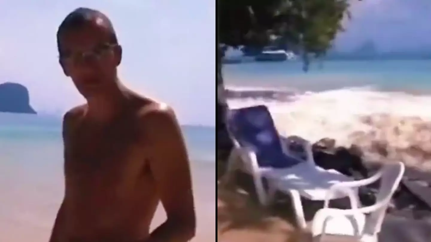 Man was completely unaware he was filming first waves of 2004 tsunami that killed 220,000 people