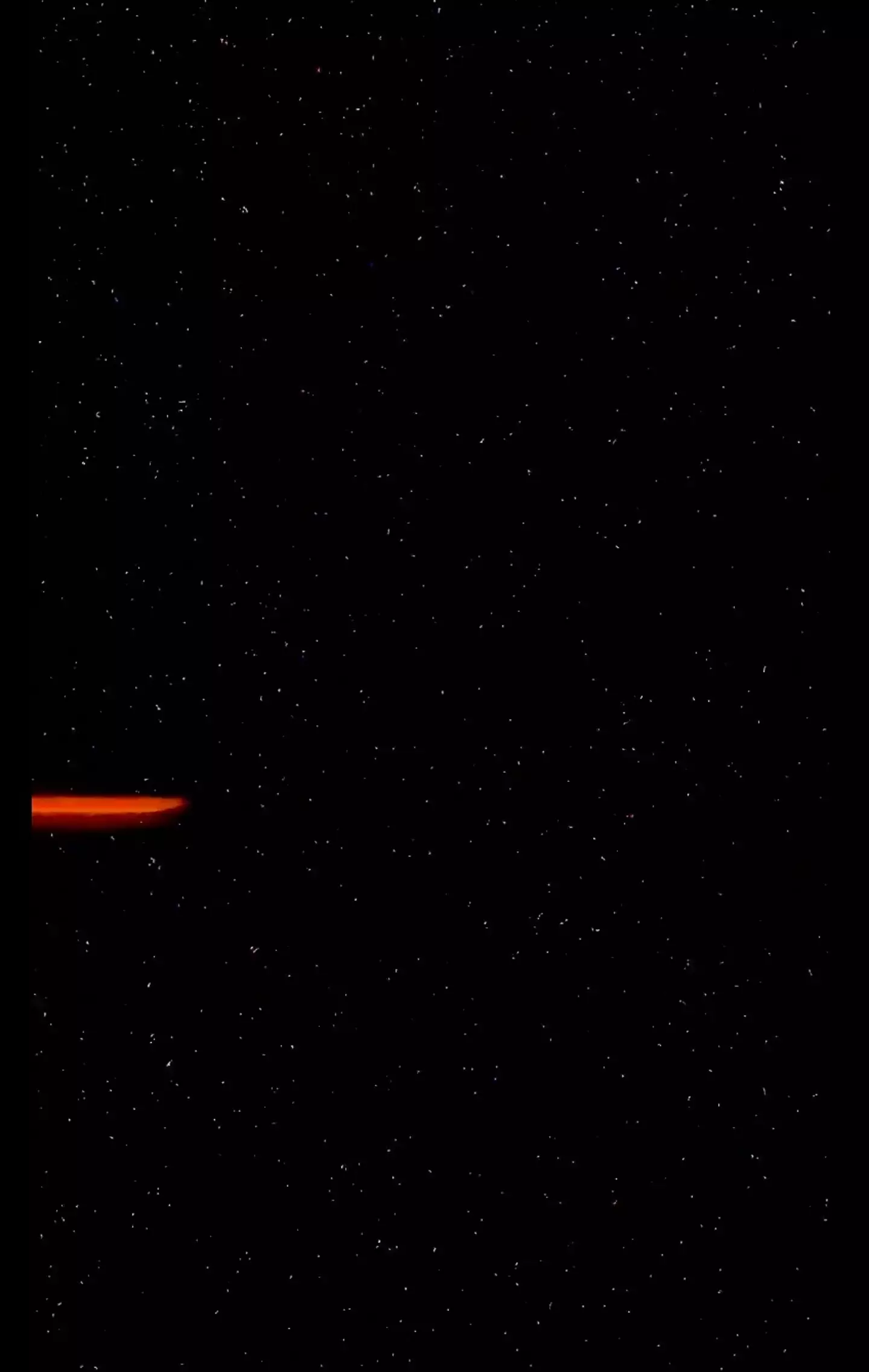 The inside of the X-ray scanner somewhat resembled a starry night, with a flash of red also making an appearance every now and again (Reddit)