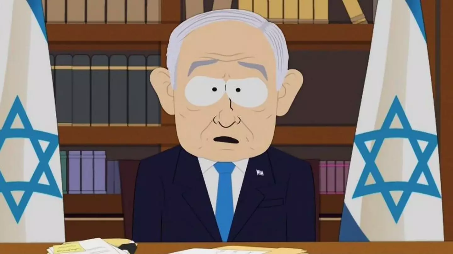 The episode sees Kyle's Mum confronting Netanyahu himself (Comedy Central)