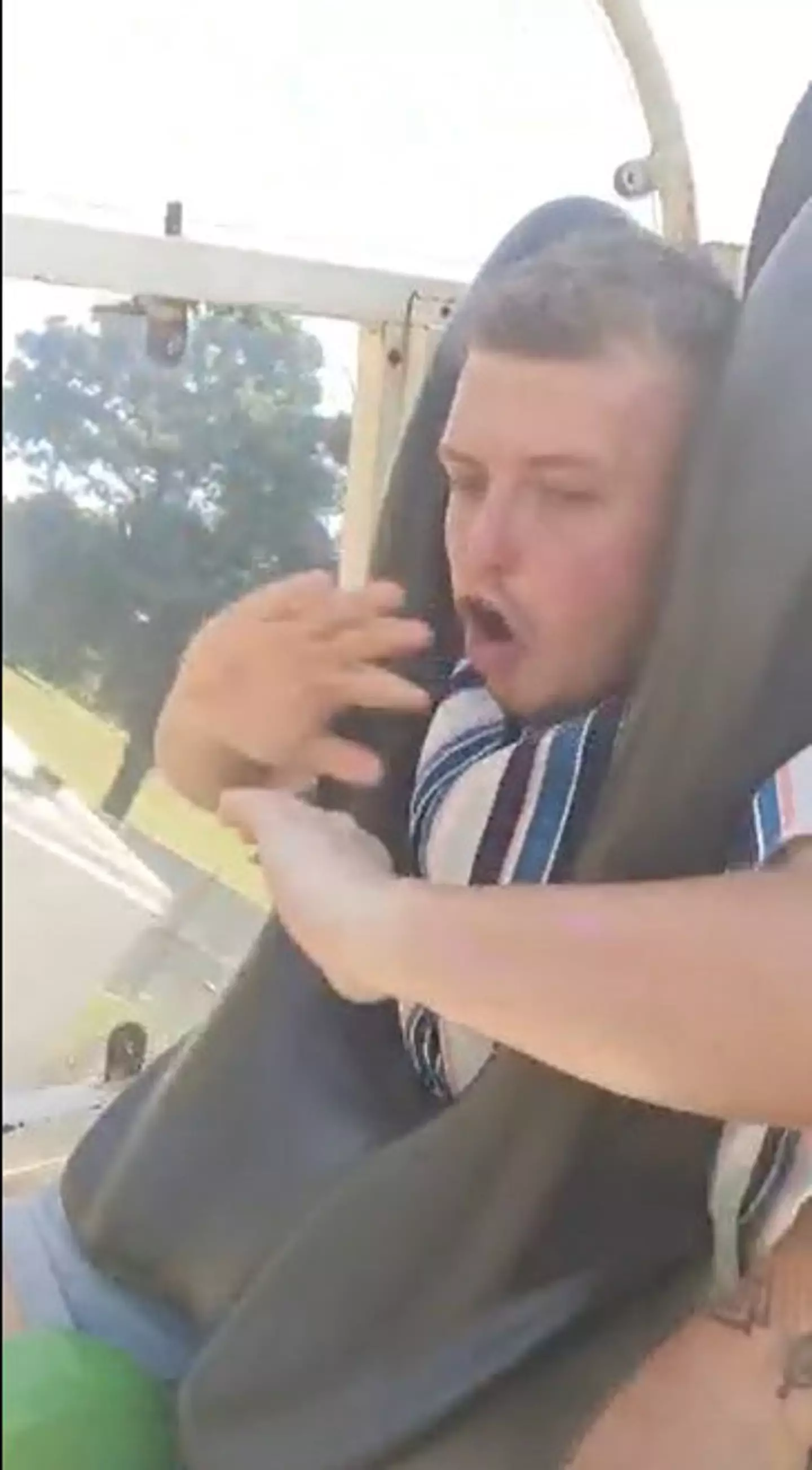 Liam didn't take to the ride.