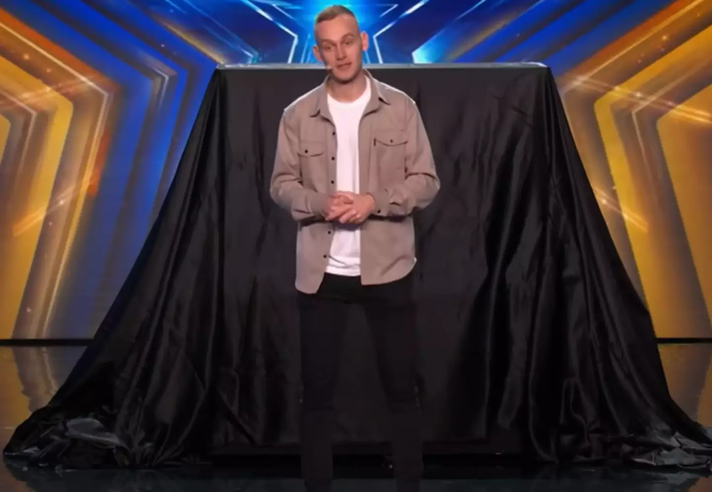 Jack Rhodes revealed his true identity to the judges. (ITV)