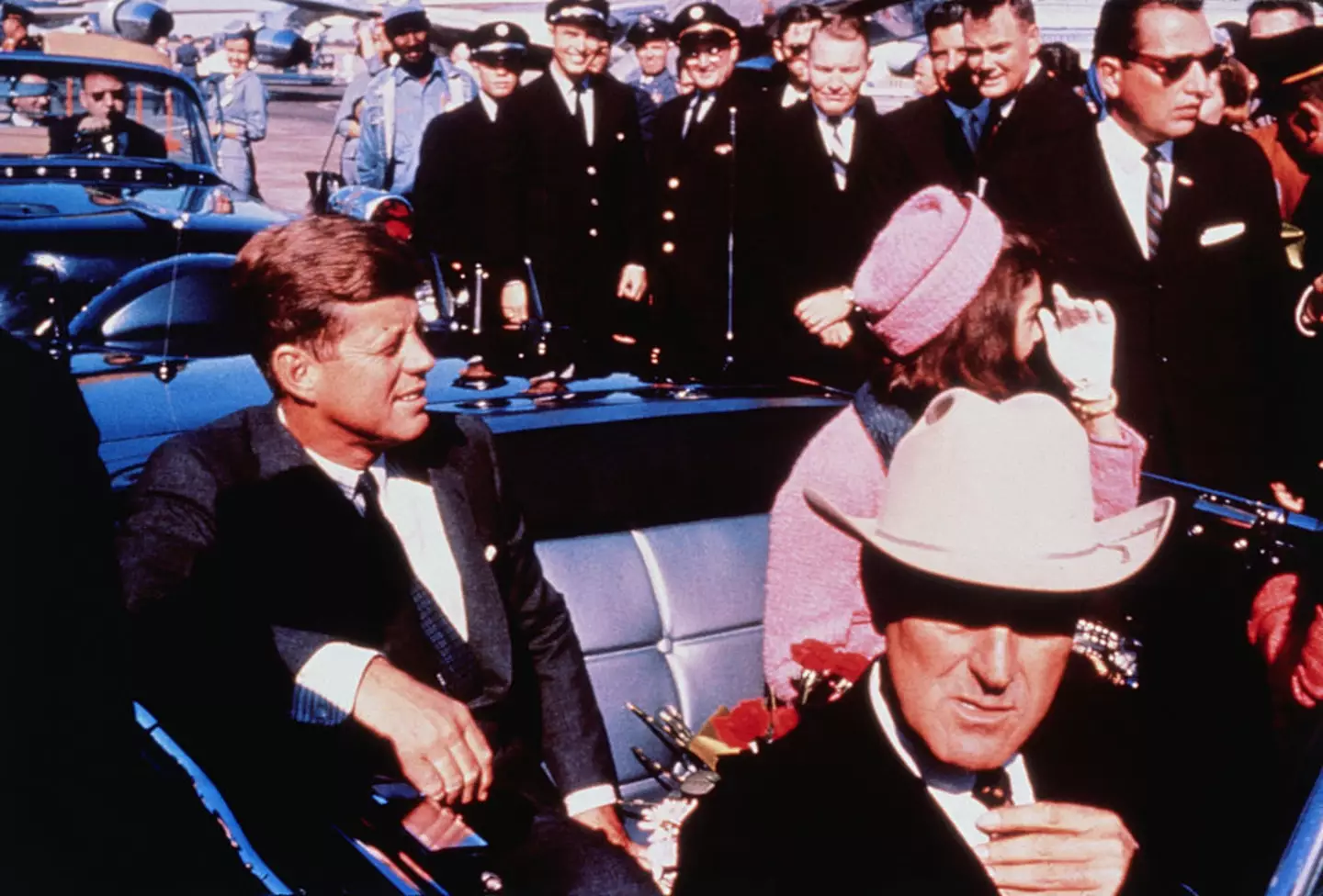 JFK seen with his wife Jacqueline Kennedy on the day of the assassination (Bettmann/Getty Images)