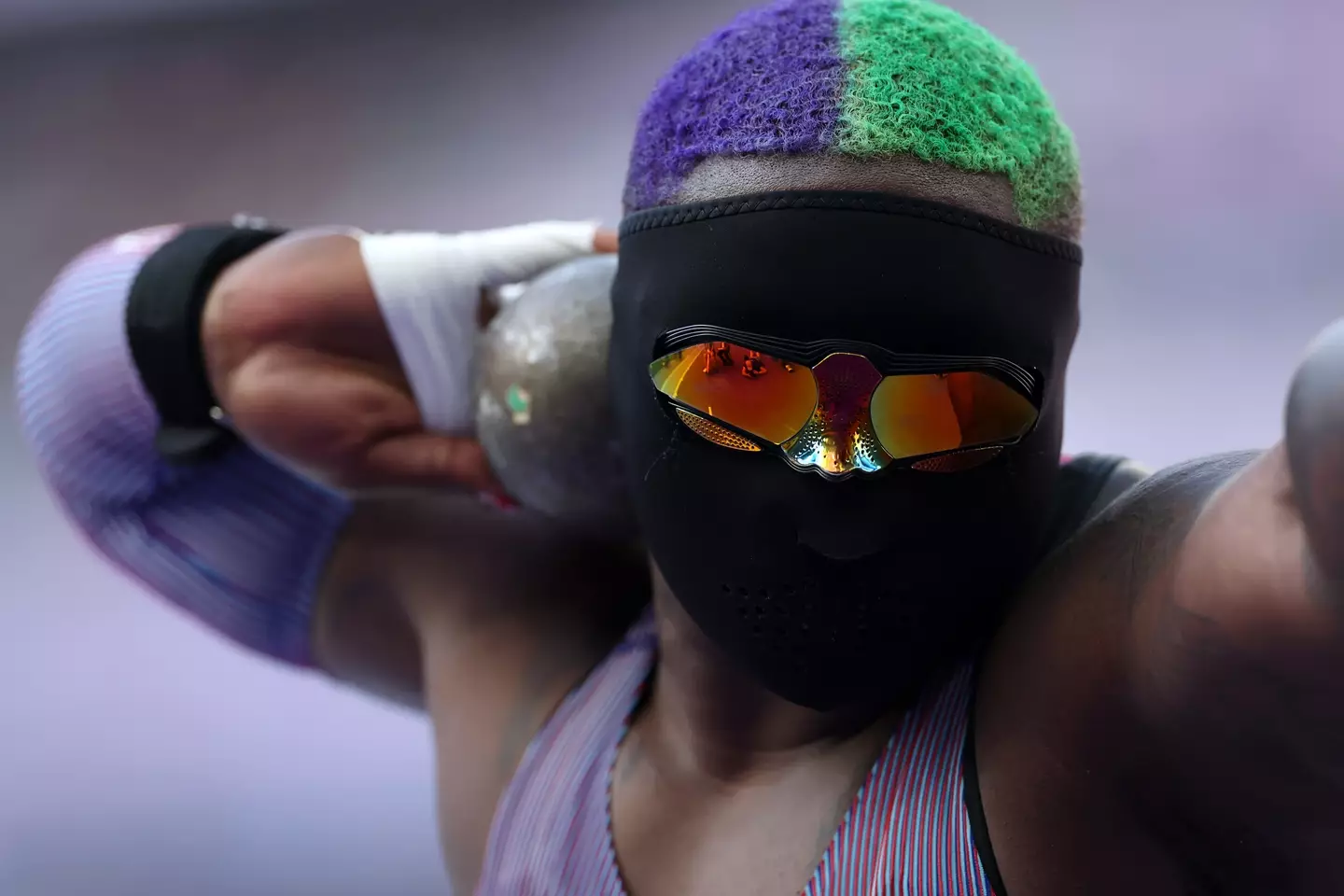 Saunders is in to the final of the 2024 Paris Olympics women's shot put (Patrick Smith / Getty Images)