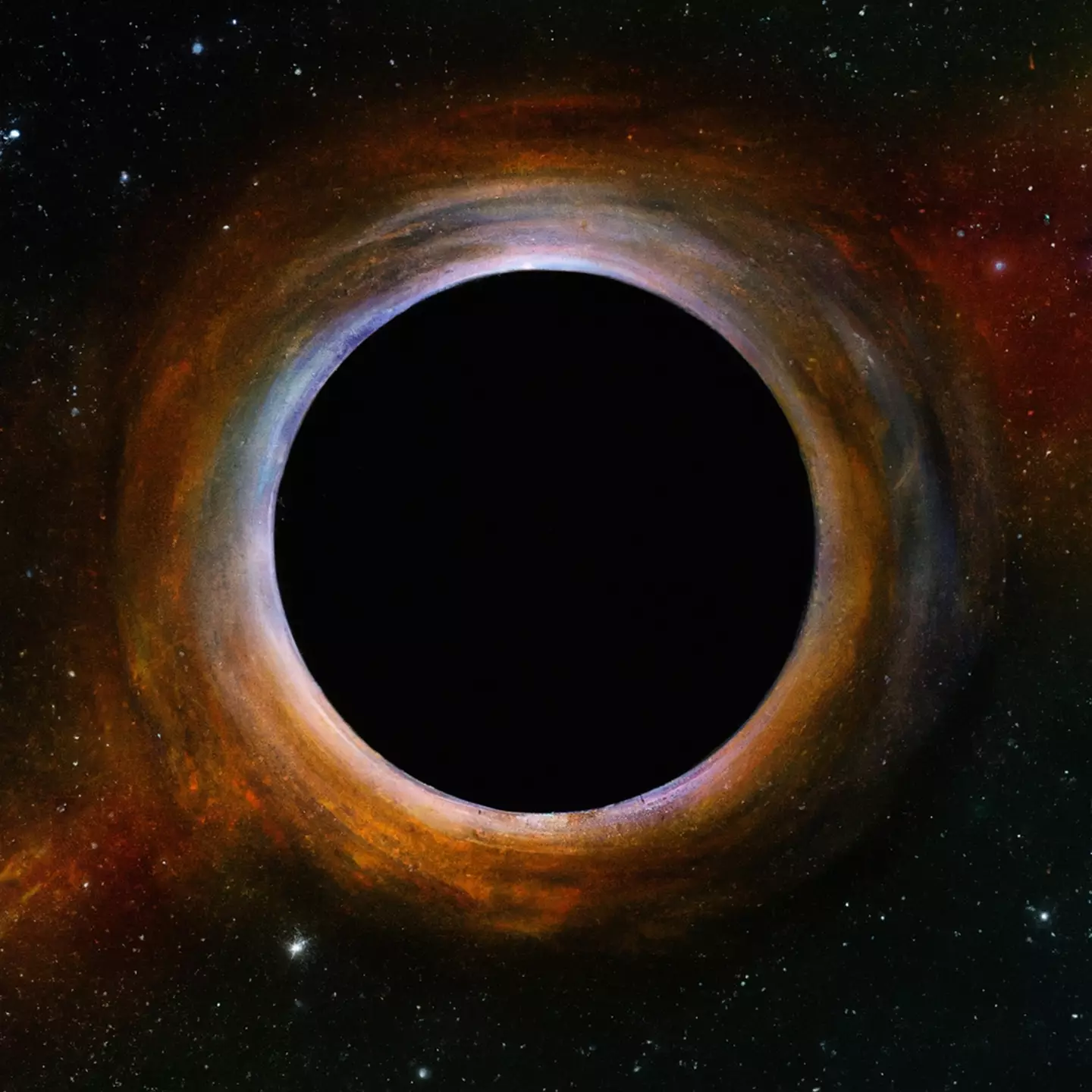 Illustration of a black hole.