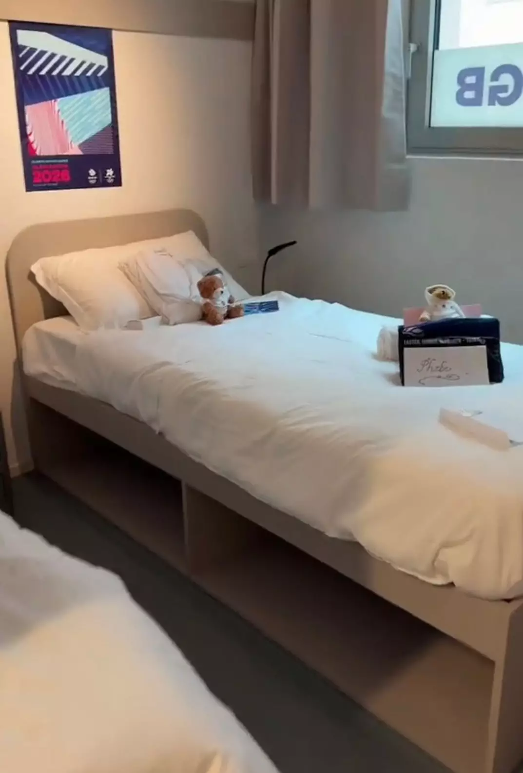 Bekker showed sport fans what her room - and more importantly, her bed - in the Olympic Village looks like (TikTok/@phebebekker)