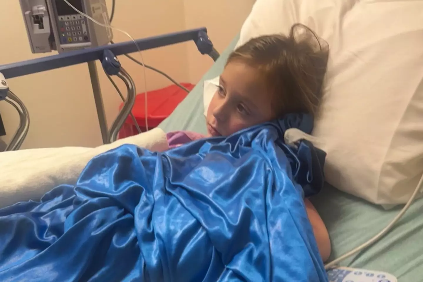 The mum of the five-year-old wants to raise awareness of the life-threatening health complication (SWNS)