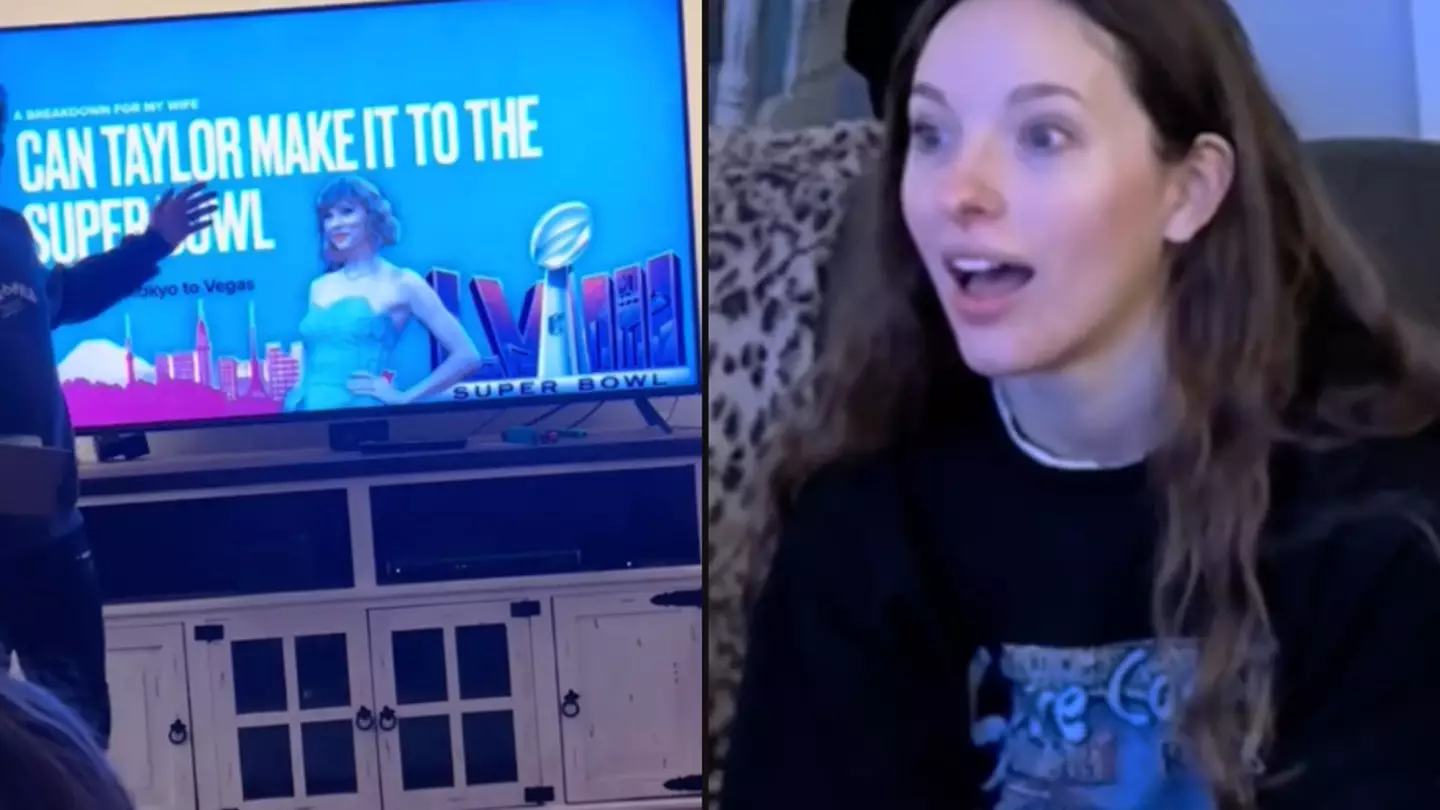 Man creates incredible presentation to his wife working out if Taylor Swift can make it to the Super Bowl