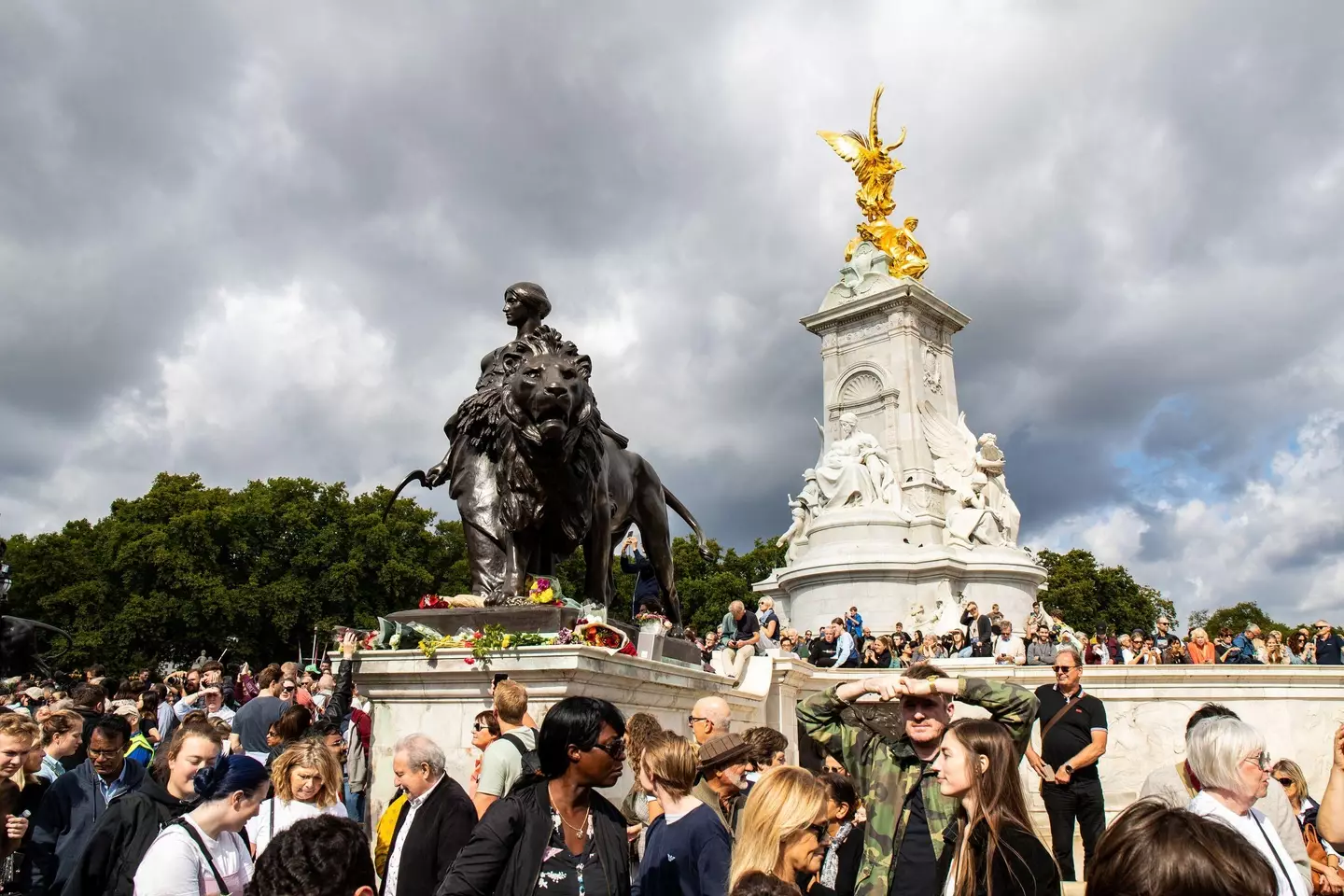Crowds have gathered in London to pay respects.